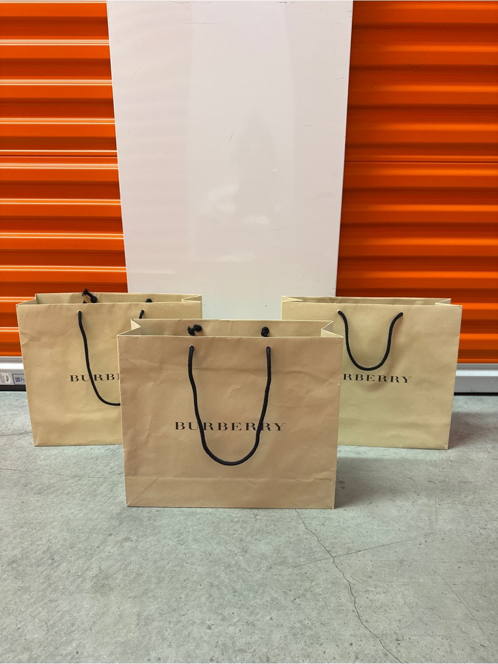 Burberry Beige Tote Bags with Black Rope Handles